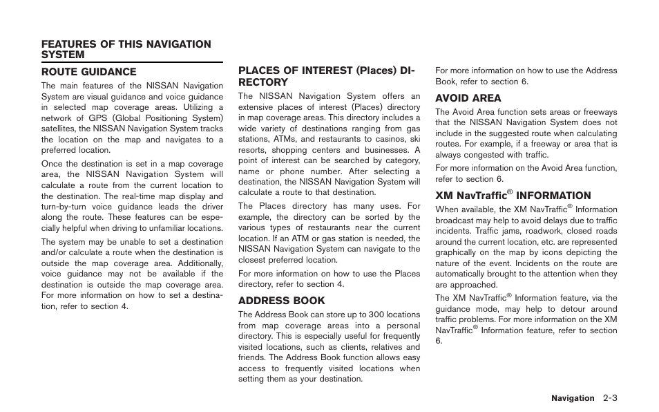 Features of this navigation system -3, Information -3 | NISSAN 2013 GT R - Multi Function Display Owner's Manual User Manual | Page 31 / 315