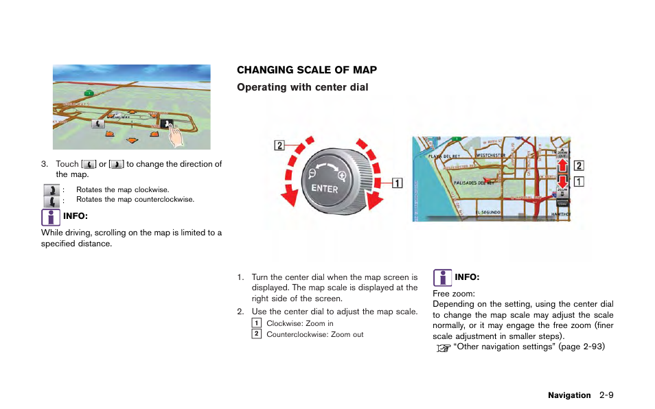 Changing scale of map -9 | NISSAN 2013 GT R - Multi Function Display Owner's Manual User Manual | Page 37 / 315