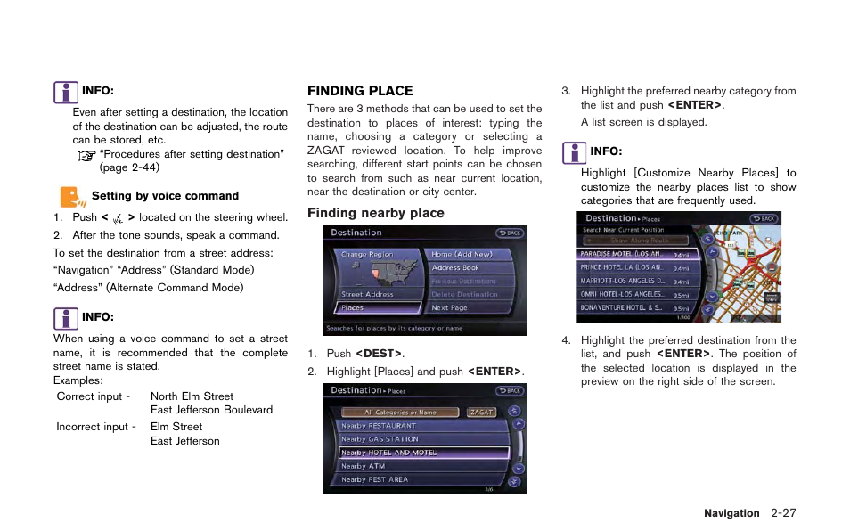 Finding place -27 | NISSAN 2013 GT R - Multi Function Display Owner's Manual User Manual | Page 55 / 315