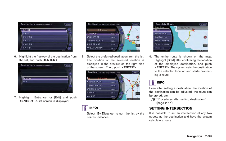 Setting intersection -39 | NISSAN 2013 GT R - Multi Function Display Owner's Manual User Manual | Page 67 / 315