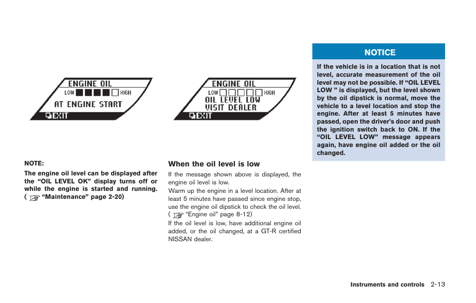 NISSAN 2014 GT R - Owner's Manual User Manual | Page 110 / 354