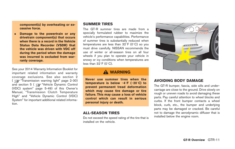 NISSAN 2014 GT R - Owner's Manual User Manual | Page 18 / 354