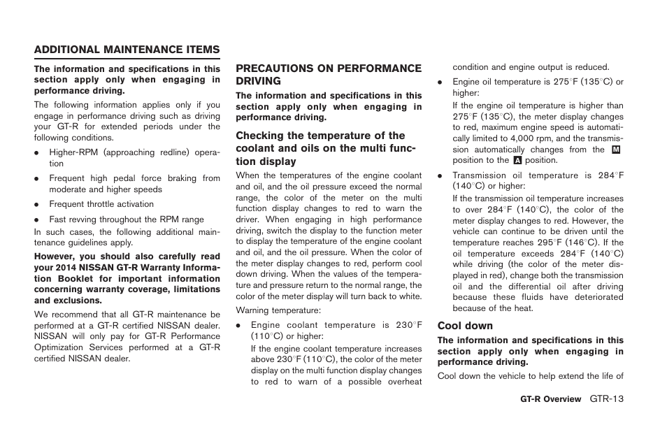 NISSAN 2014 GT R - Owner's Manual User Manual | Page 20 / 354