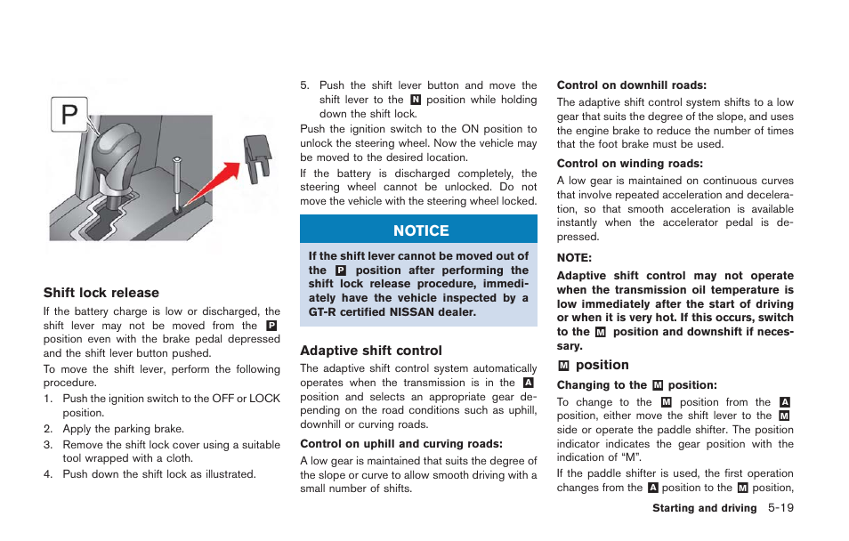 Notice | NISSAN 2014 GT R - Owner's Manual User Manual | Page 216 / 354