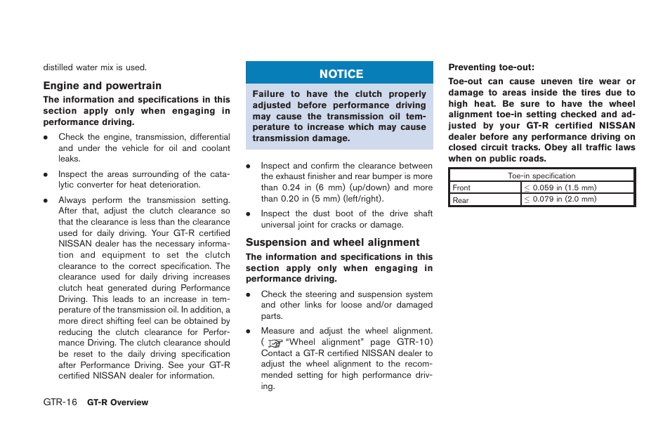 Notice | NISSAN 2014 GT R - Owner's Manual User Manual | Page 23 / 354