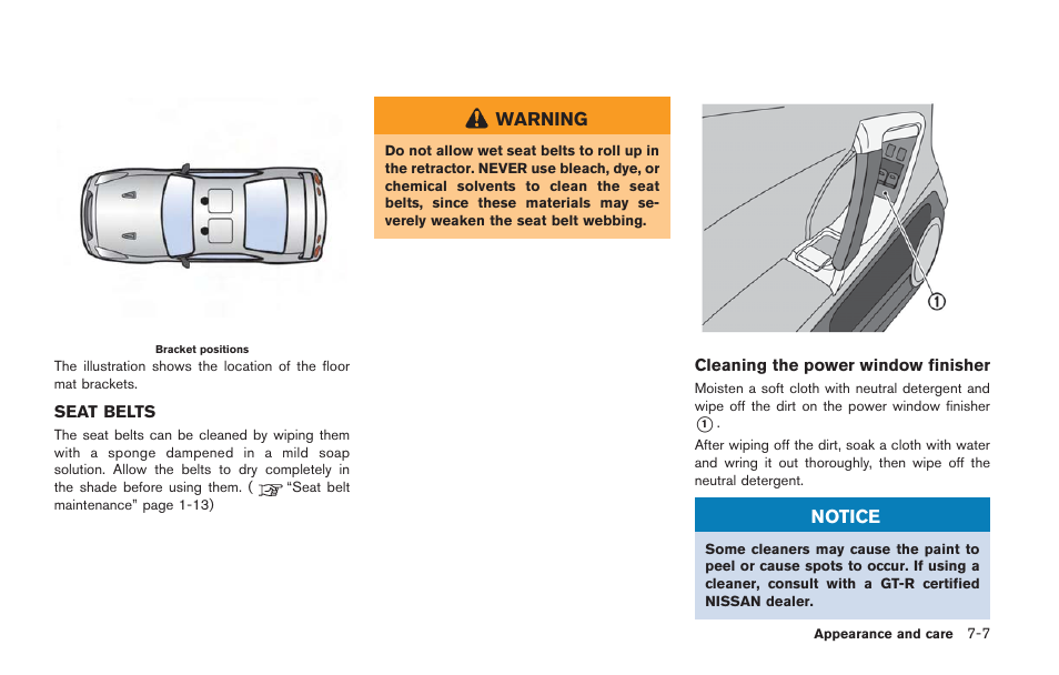 Seat belts -7 | NISSAN 2014 GT R - Owner's Manual User Manual | Page 270 / 354