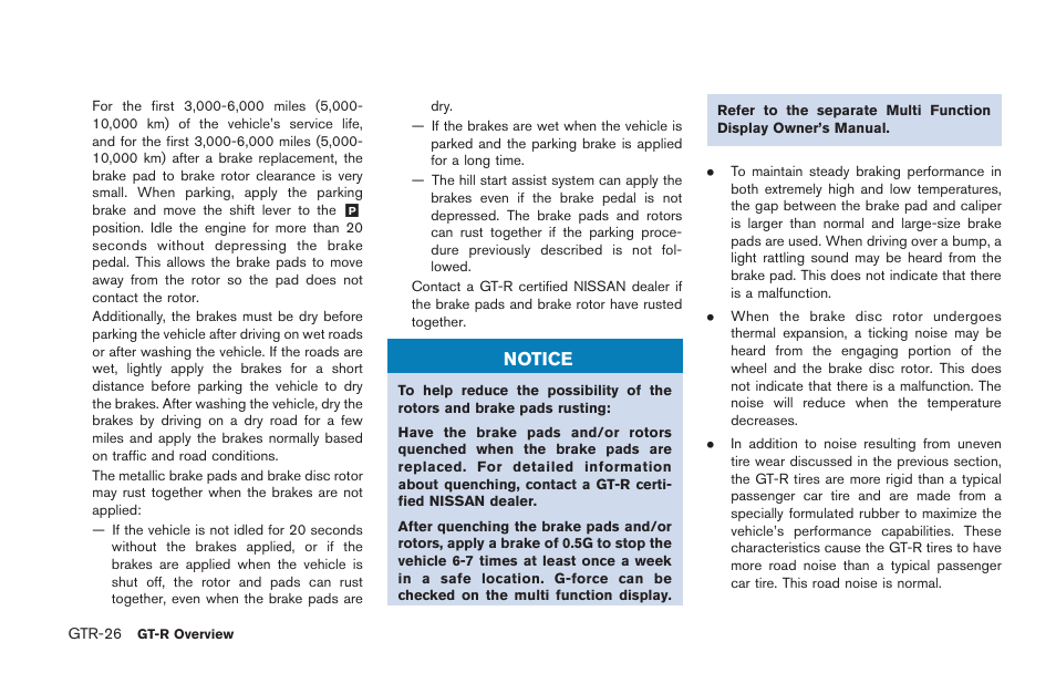 Notice | NISSAN 2014 GT R - Owner's Manual User Manual | Page 33 / 354