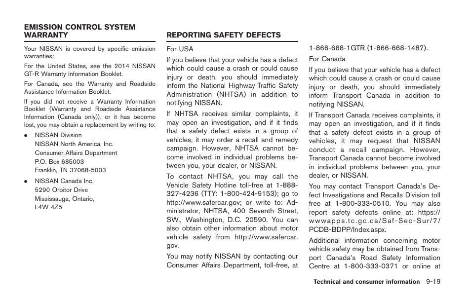 NISSAN 2014 GT R - Owner's Manual User Manual | Page 338 / 354
