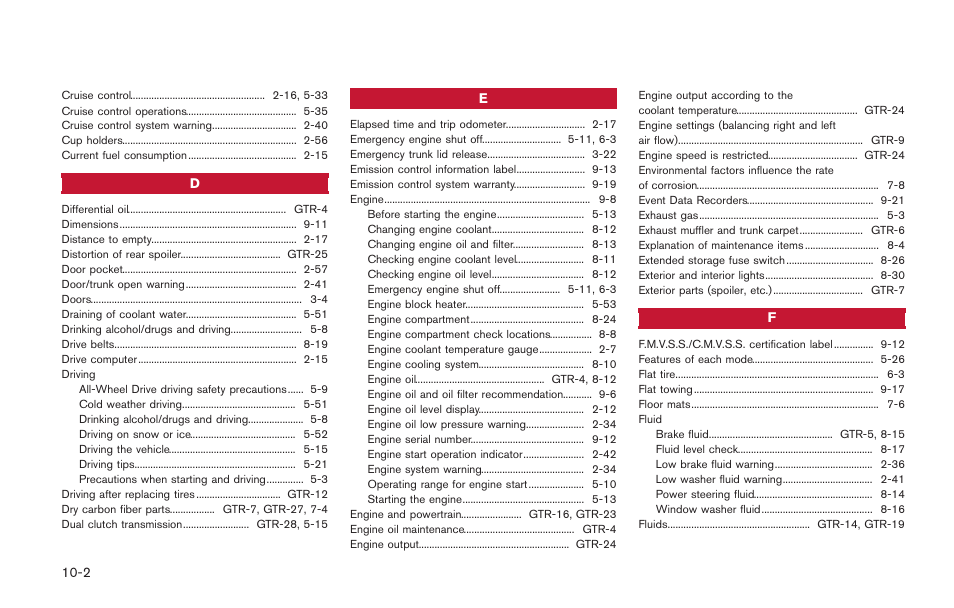 NISSAN 2014 GT R - Owner's Manual User Manual | Page 345 / 354