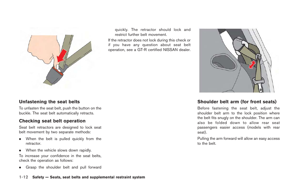 NISSAN 2014 GT R - Owner's Manual User Manual | Page 61 / 354