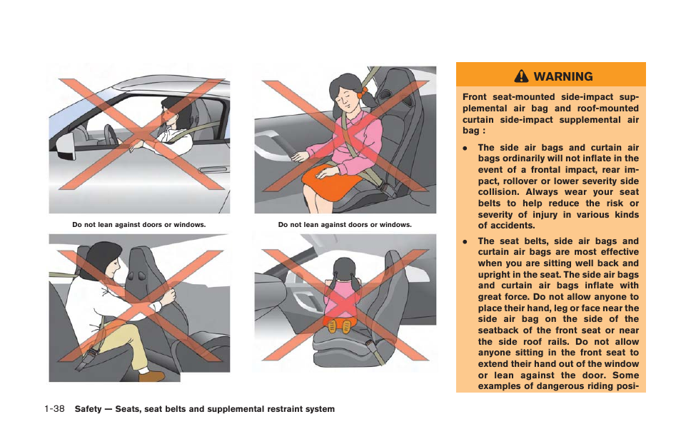 Warning | NISSAN 2014 GT R - Owner's Manual User Manual | Page 87 / 354