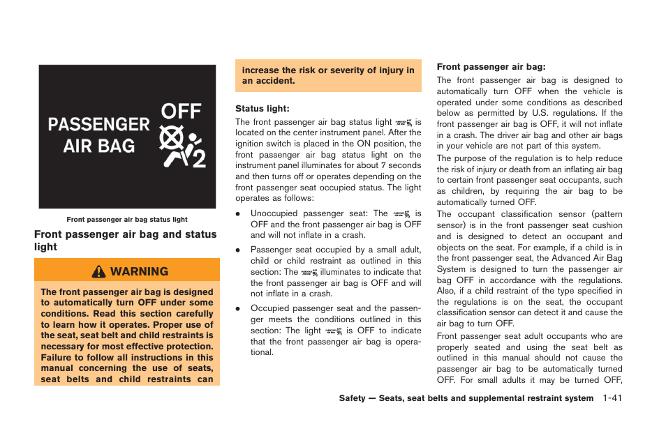 Warning | NISSAN 2014 GT R - Owner's Manual User Manual | Page 90 / 354