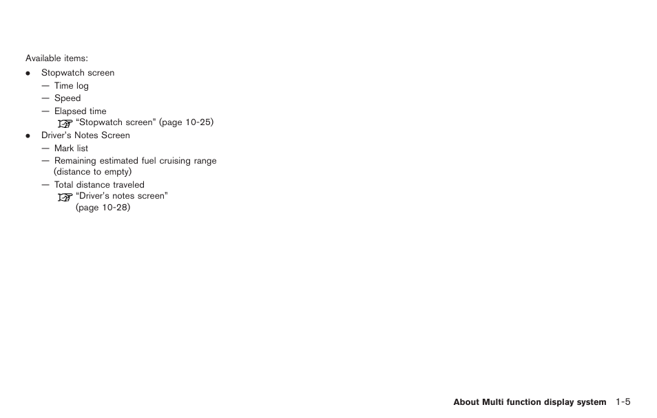 NISSAN 2014 GT R - Multi Function Display Owner's Manual User Manual | Page 14 / 314