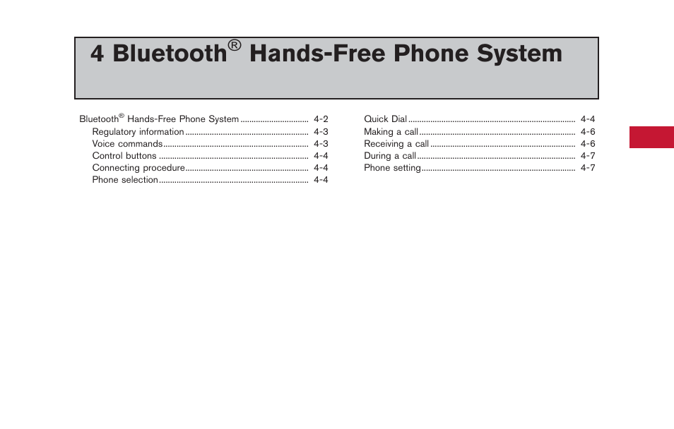 Bluetooth, Hands-free phone system, 4 bluetooth | NISSAN 2014 GT R - Multi Function Display Owner's Manual User Manual | Page 156 / 314