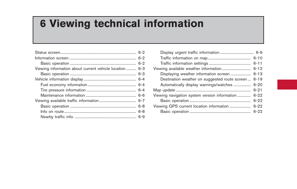 Viewing technical information, 6 viewing technical information | NISSAN 2014 GT R - Multi Function Display Owner's Manual User Manual | Page 174 / 314