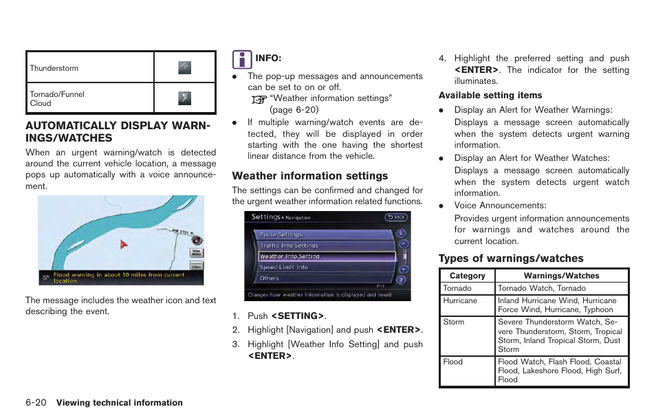 Automatically display warnings/watches -20 | NISSAN 2014 GT R - Multi Function Display Owner's Manual User Manual | Page 193 / 314