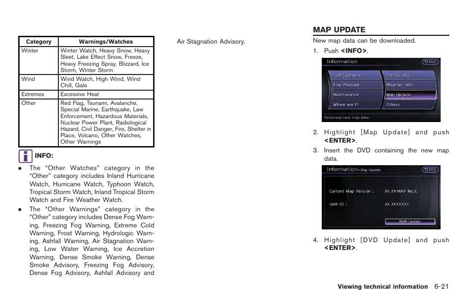 Map update -21 | NISSAN 2014 GT R - Multi Function Display Owner's Manual User Manual | Page 194 / 314