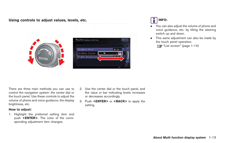 NISSAN 2014 GT R - Multi Function Display Owner's Manual User Manual | Page 22 / 314