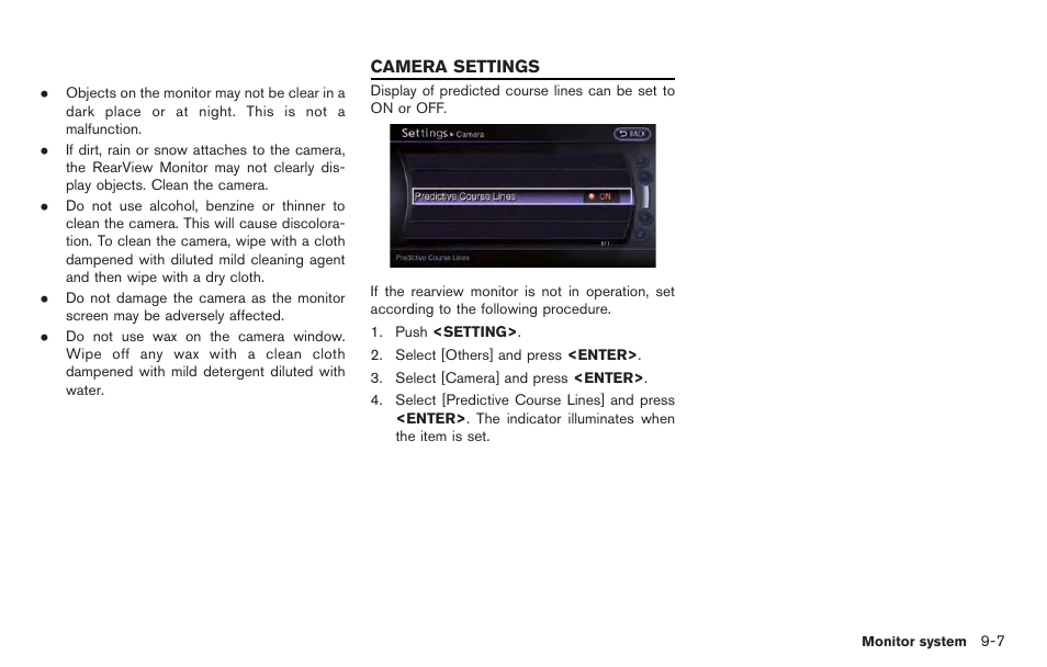 Camera settings -7 | NISSAN 2014 GT R - Multi Function Display Owner's Manual User Manual | Page 244 / 314