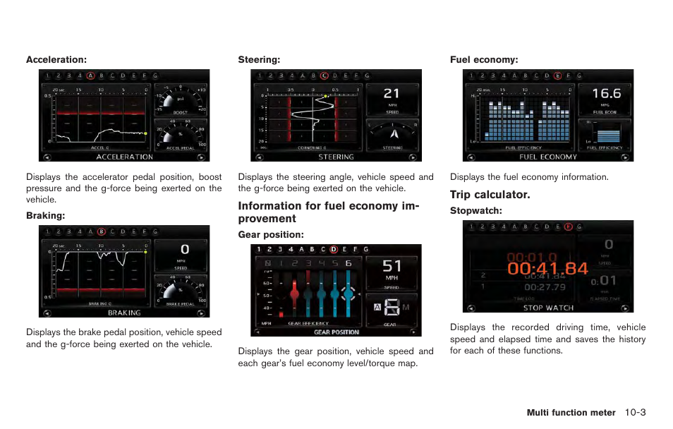 NISSAN 2014 GT R - Multi Function Display Owner's Manual User Manual | Page 248 / 314