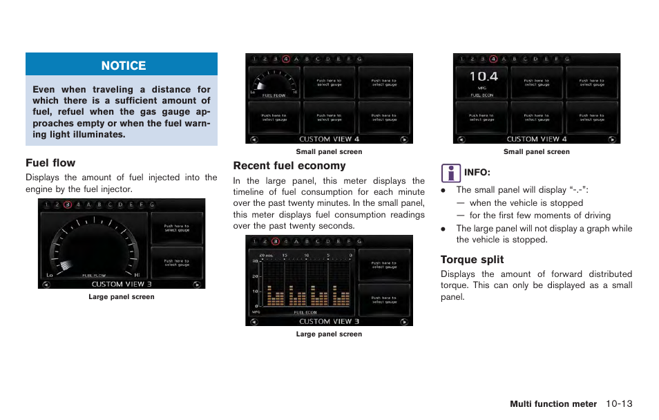 Notice | NISSAN 2014 GT R - Multi Function Display Owner's Manual User Manual | Page 258 / 314