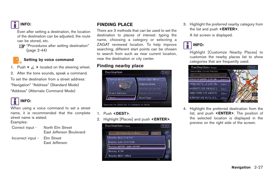 Finding place -27 | NISSAN 2014 GT R - Multi Function Display Owner's Manual User Manual | Page 54 / 314