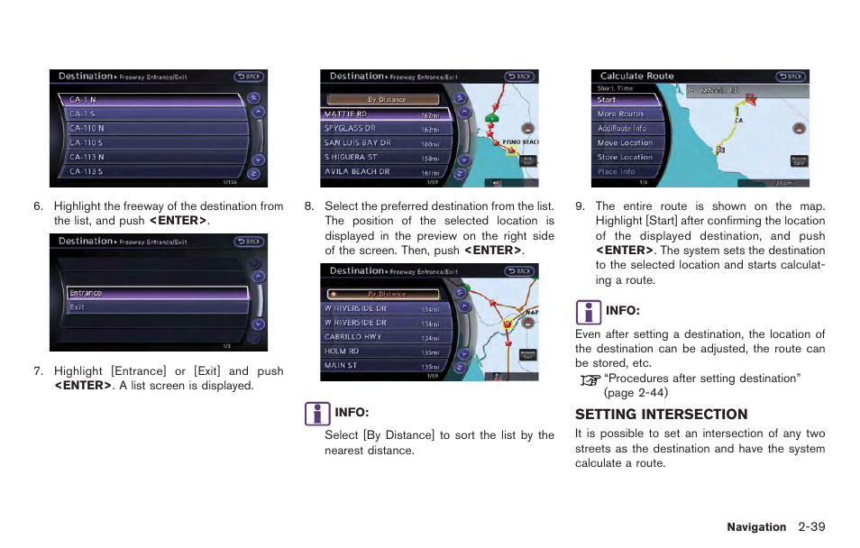 Setting intersection -39 | NISSAN 2014 GT R - Multi Function Display Owner's Manual User Manual | Page 66 / 314