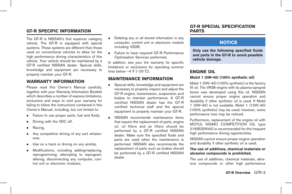 NISSAN 2015 GT R - Owner's Manual User Manual | Page 10 / 358