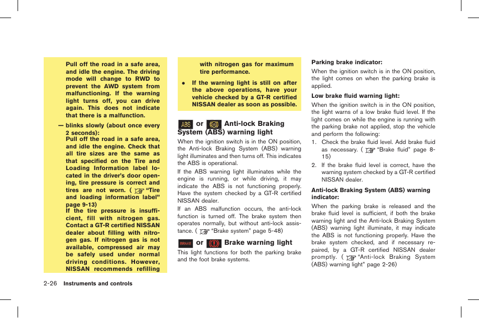 NISSAN 2015 GT R - Owner's Manual User Manual | Page 123 / 358