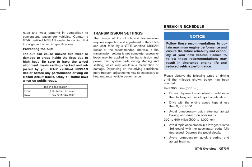 Notice | NISSAN 2015 GT R - Owner's Manual User Manual | Page 16 / 358