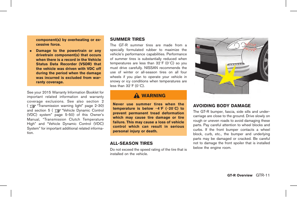 NISSAN 2015 GT R - Owner's Manual User Manual | Page 18 / 358