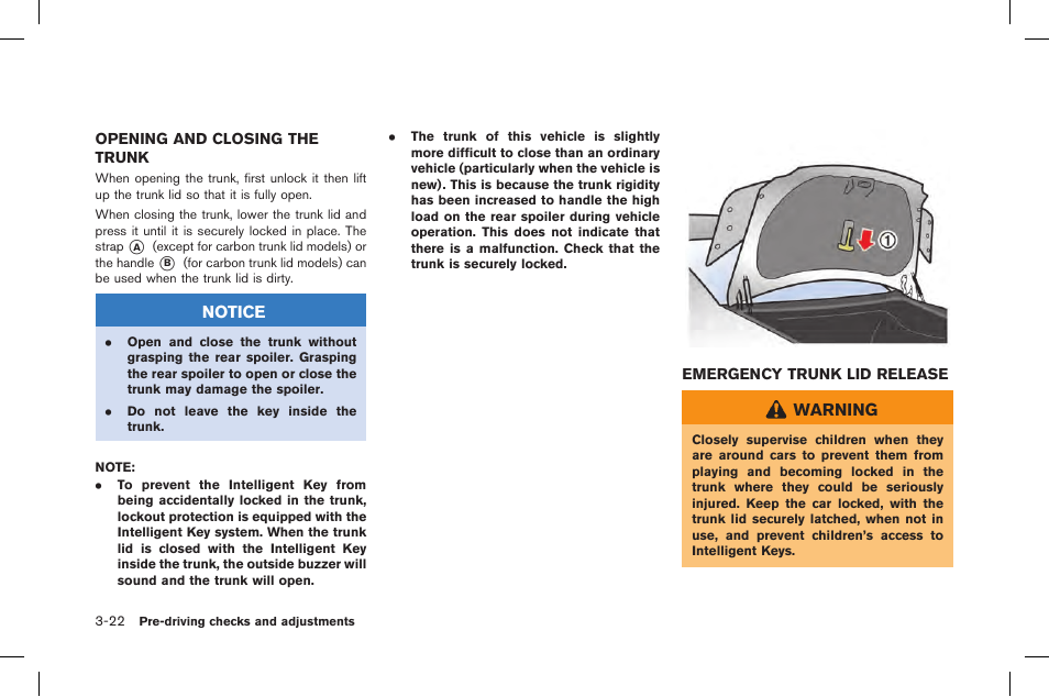 NISSAN 2015 GT R - Owner's Manual User Manual | Page 187 / 358