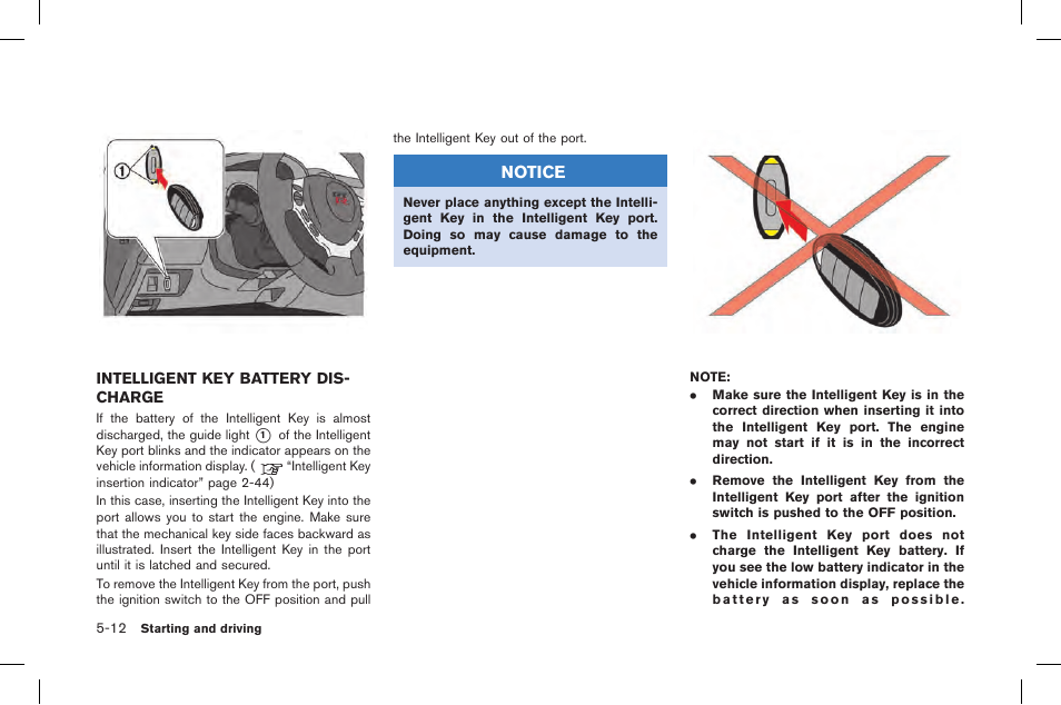 Intelligent key battery discharge -12 | NISSAN 2015 GT R - Owner's Manual User Manual | Page 209 / 358