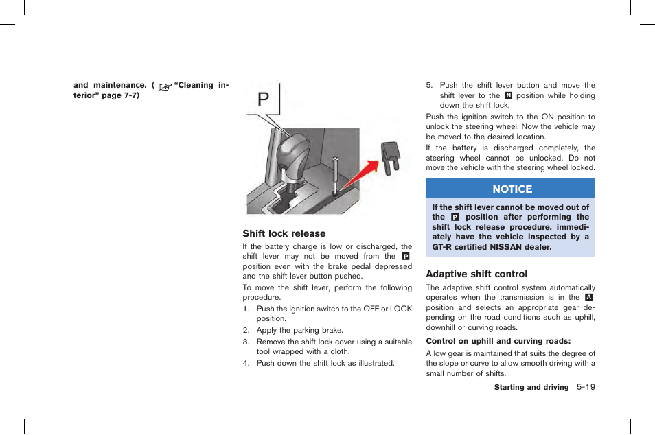 Notice | NISSAN 2015 GT R - Owner's Manual User Manual | Page 216 / 358