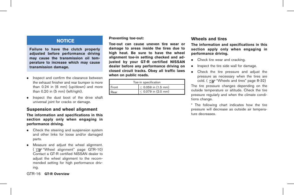 Notice | NISSAN 2015 GT R - Owner's Manual User Manual | Page 23 / 358