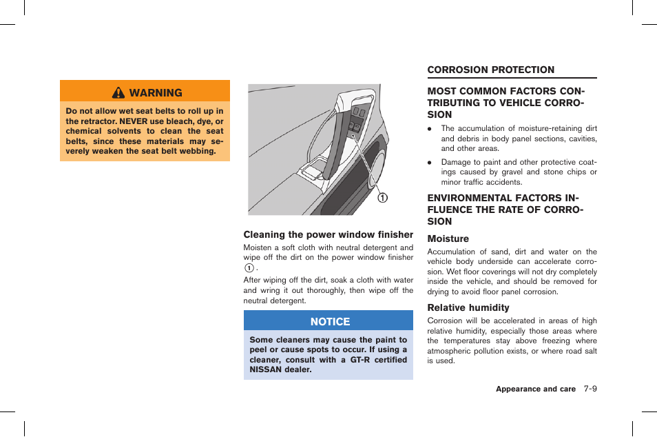 Corrosion protection -9 | NISSAN 2015 GT R - Owner's Manual User Manual | Page 274 / 358