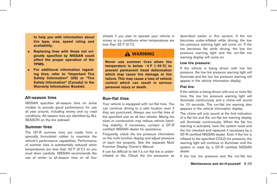 NISSAN 2015 GT R - Owner's Manual User Manual | Page 314 / 358