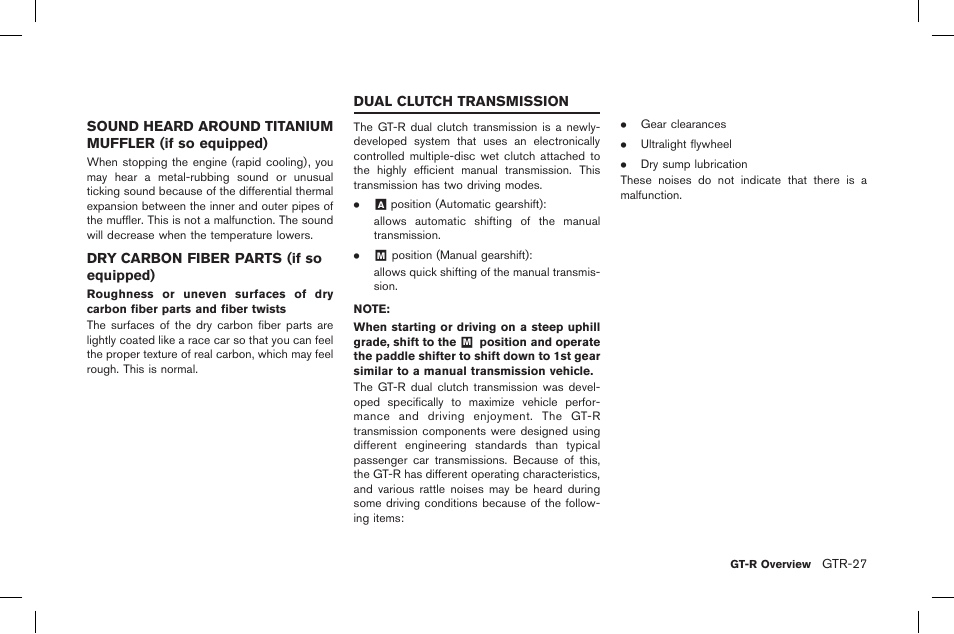 NISSAN 2015 GT R - Owner's Manual User Manual | Page 34 / 358