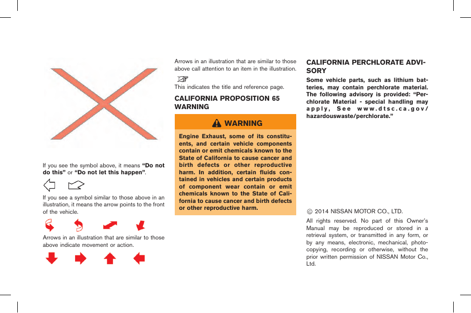 Warning | NISSAN 2015 GT R - Owner's Manual User Manual | Page 4 / 358