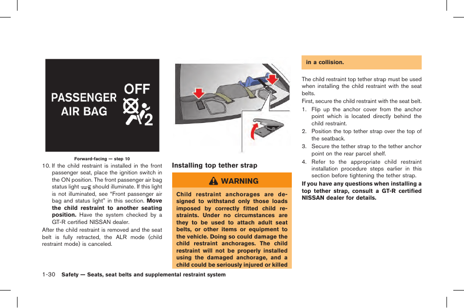 Warning | NISSAN 2015 GT R - Owner's Manual User Manual | Page 79 / 358