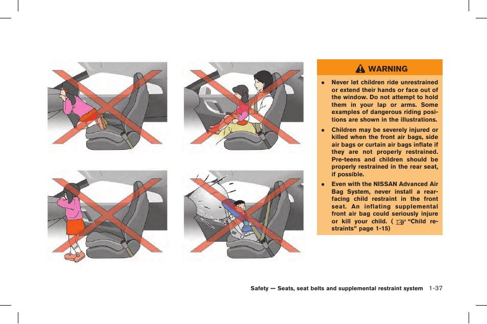 Warning | NISSAN 2015 GT R - Owner's Manual User Manual | Page 86 / 358