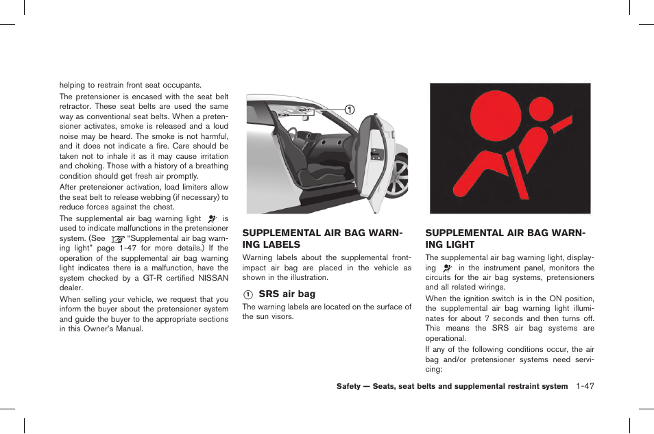 NISSAN 2015 GT R - Owner's Manual User Manual | Page 96 / 358