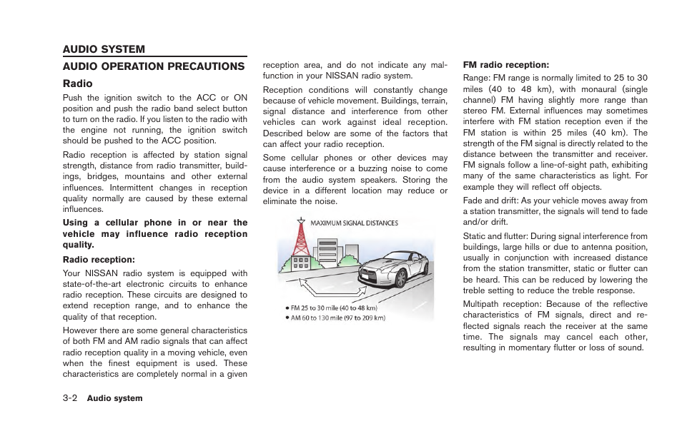 Audio system -2, Audio operation precautions -2 | NISSAN 2015 GT R - Multi Function Display Owner's Manual User Manual | Page 123 / 298