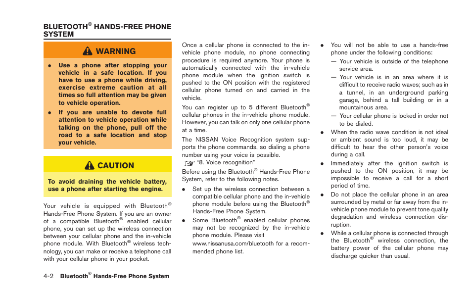 Warning, Caution | NISSAN 2015 GT R - Multi Function Display Owner's Manual User Manual | Page 149 / 298