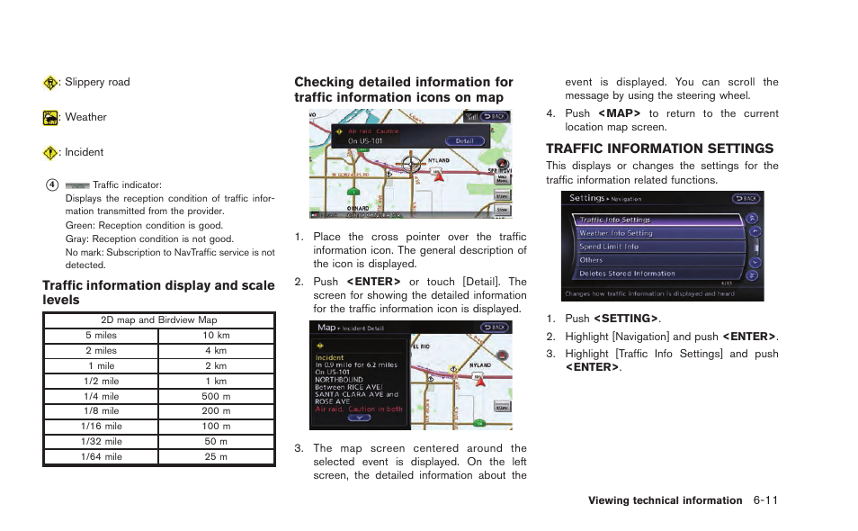 Traffic information settings -11 | NISSAN 2015 GT R - Multi Function Display Owner's Manual User Manual | Page 174 / 298