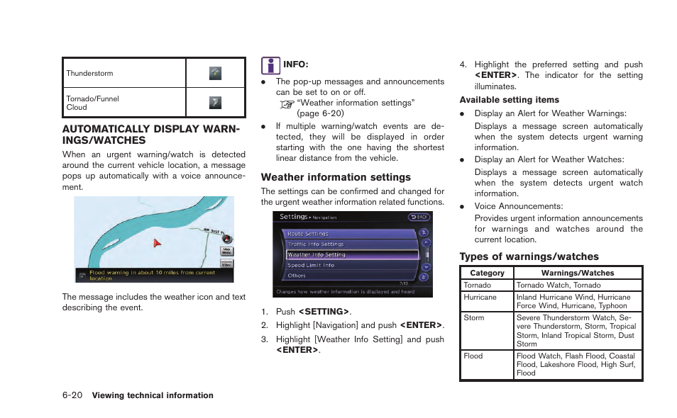 Automatically display warnings/watches -20 | NISSAN 2015 GT R - Multi Function Display Owner's Manual User Manual | Page 183 / 298