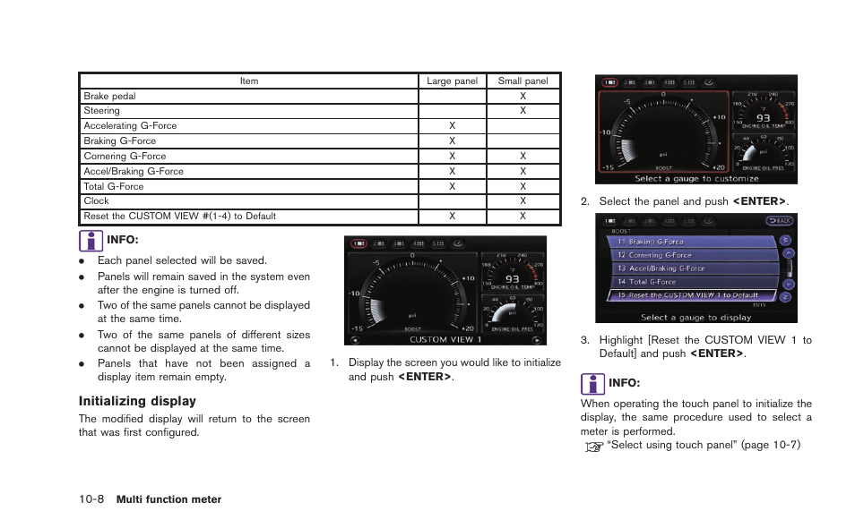 Initializing display | NISSAN 2015 GT R - Multi Function Display Owner's Manual User Manual | Page 243 / 298