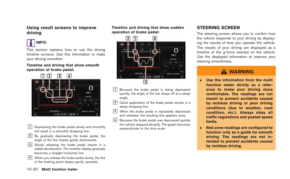 Steering screen -20 | NISSAN 2015 GT R - Multi Function Display Owner's Manual User Manual | Page 255 / 298