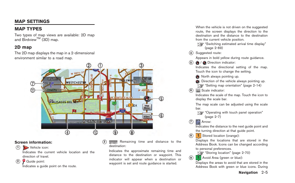 Map settings -5, Map types -5 | NISSAN 2015 GT R - Multi Function Display Owner's Manual User Manual | Page 30 / 298