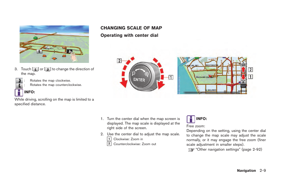 Changing scale of map -9 | NISSAN 2015 GT R - Multi Function Display Owner's Manual User Manual | Page 34 / 298